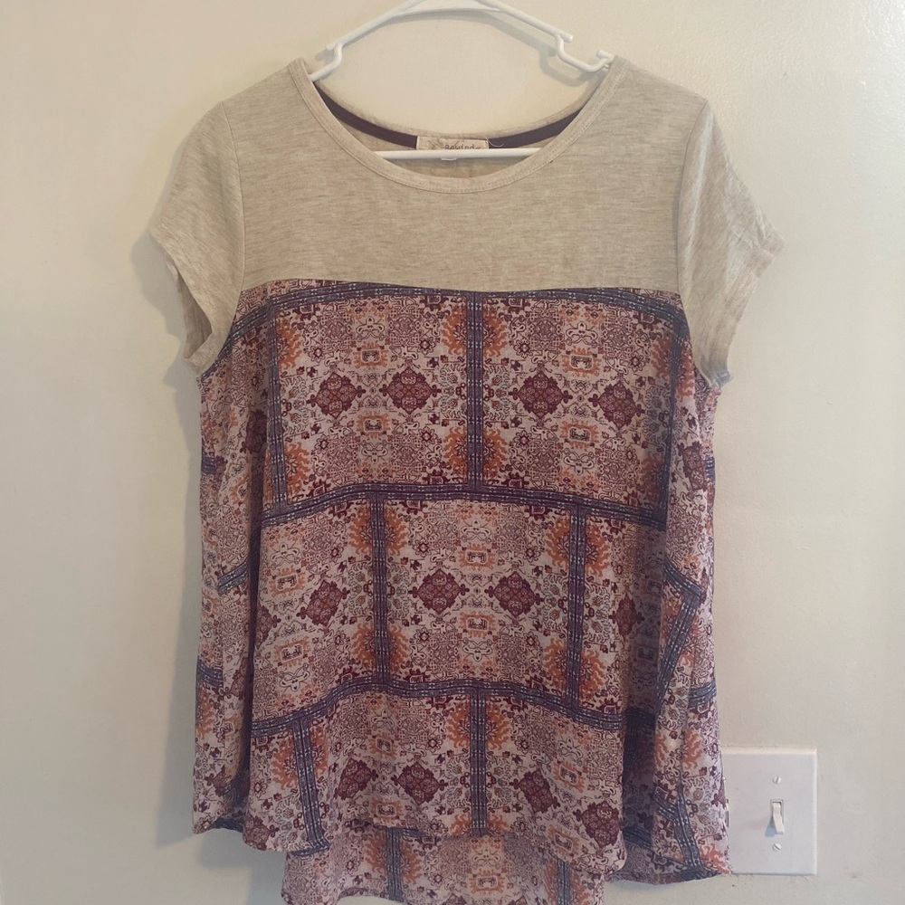 High-low flowy shirt